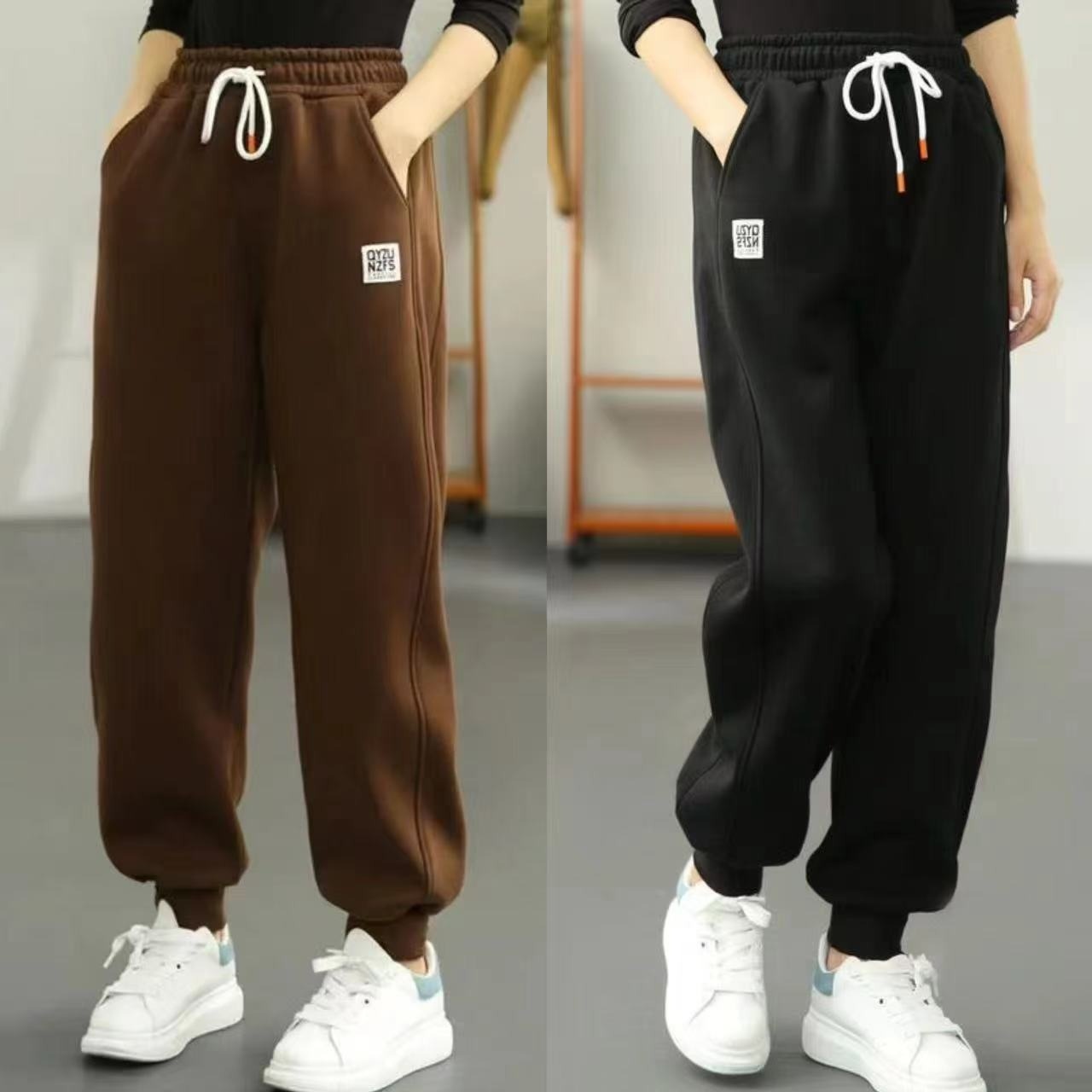 女童裤子春秋外穿2024新款中大童女孩休闲卫裤秋季宽松儿童运动裤