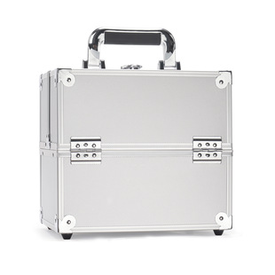 三层大容量现货铝合金专业化妆师工具箱纹绣化妆美甲收纳箱美容