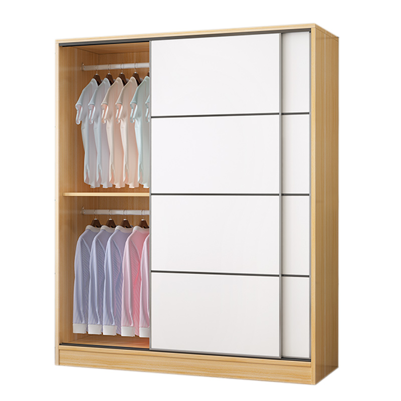 衣柜现代简约推拉门家用卧室小户型木质储物衣橱组装W收纳简易柜