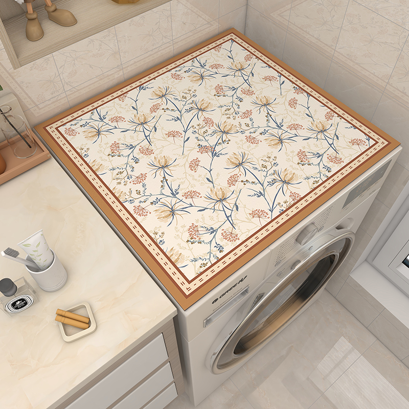 全自动滚筒式洗衣机防尘罩冰箱微波炉防水盖布Q床头柜盖巾皮革垫