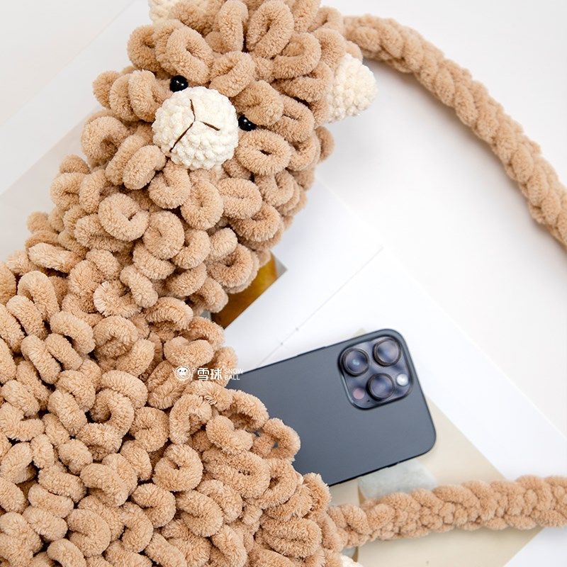 雪球diy手工编织手指圈圈线羊驼包包材料包毛线钩针玩偶斜跨礼物,服饰配件/皮带/帽子/围巾,DIY编织材料包,淘宝优惠券,粉丝福利购,淘宝优惠卷