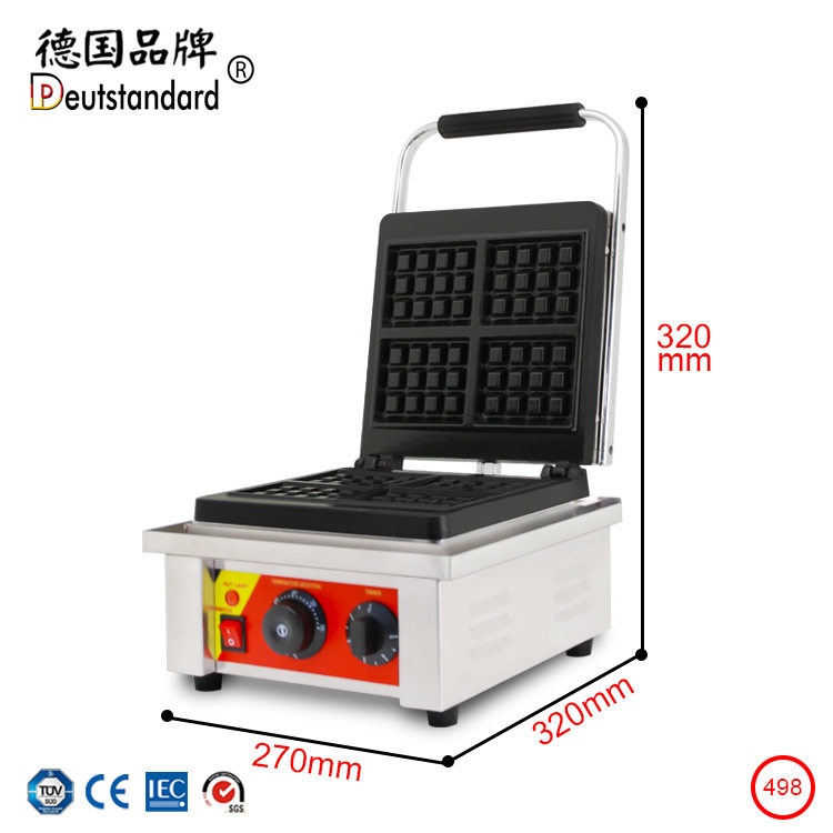 华夫饼机铸铁4片方形华夫炉格子Q华夫炉松饼机电饼档烤饼机小吃