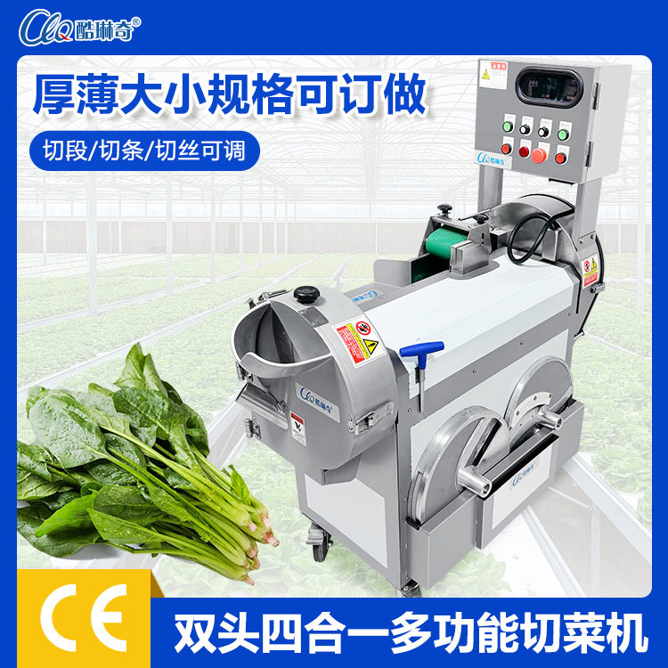 厨房设备 商用多功能双头变频切菜机 大姜生姜切片切丝切丁机