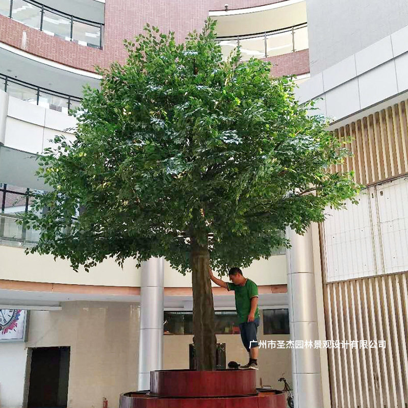 仿真榕树室外阻燃抗UV造景大型仿真树园林景观造景假树玻璃钢大树