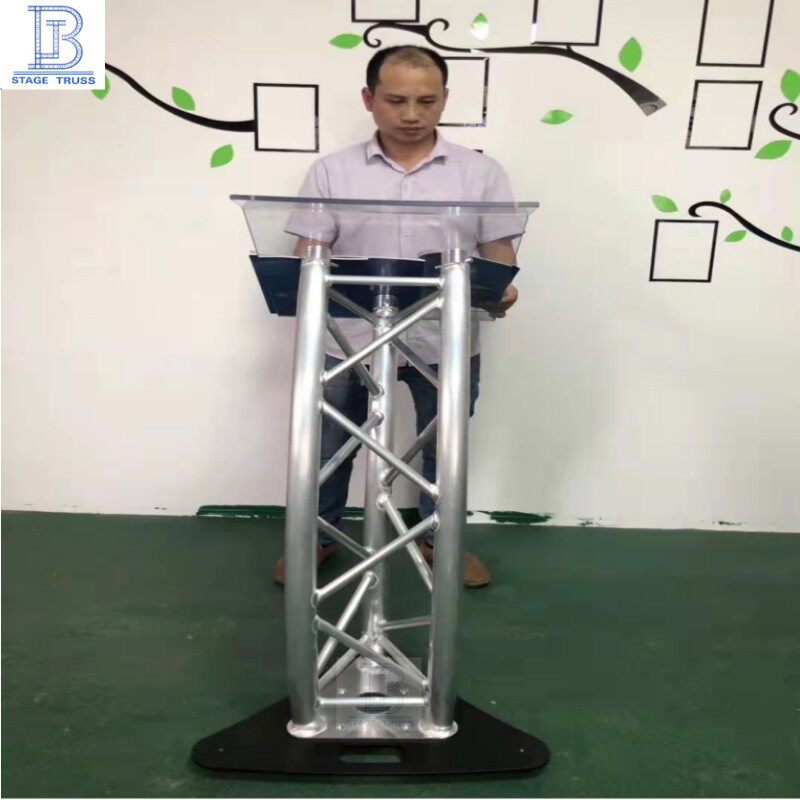 学校演讲台 三角铝架讲台 个性独立接待接台 落地展示Truss