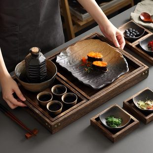 清酒壶陶瓷酒具套装 日式 黄酒温酒器酒盅酒瓶托盘复古餐具餐厅用