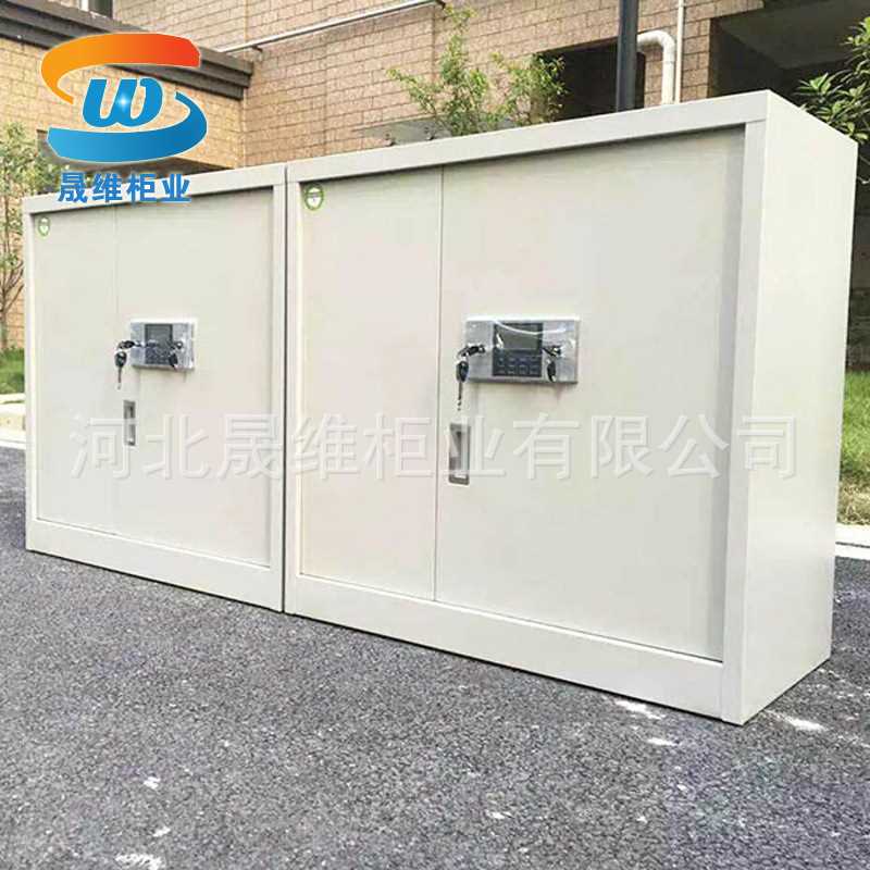 钢制加厚指纹保密柜家用双门 办公资料档案柜 密码文件柜带国宝锁