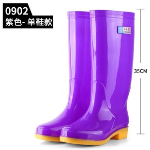 新款 女雨靴长筒牛筋底胶靴春秋短筒水靴防滑防水 雨鞋 女士高筒水鞋