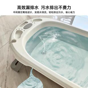 婴儿洗澡坐盆浴ACX盆躺小家用宝宝折叠儿童用品幼儿新生孩大可号