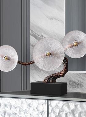 麓r轻奢创长意艺术摇OCY钱树发财树摆件客桌厅玄柜关电视面高型家