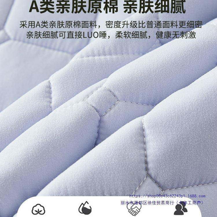 防水隔床垫卧软垫家用室薄款夹棉床护垫人防滑尿垫被褥单子100654