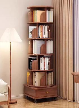 书柜儿童置物厅简客易落地物架置旋转书柜架GNX带柜门家用学生储