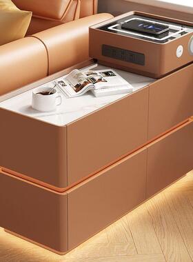 沙发柜智能新款小户型客厅XEG奢功能多实木柜带侧边工边厂直销新