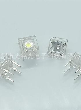 F5/灯5mm食人鱼极白色发光二管白光HAY食鱼直插珠颜色支人持定作