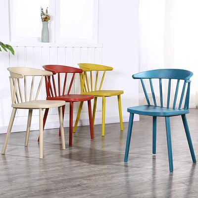 塑料子靠子背餐桌加厚简约现代胶凳办公65277书椅桌学习椅板凳家