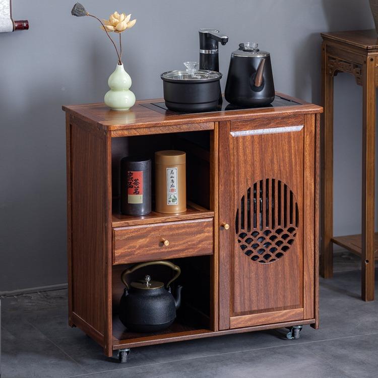 实木移动茶室水水柜茶桌边柜泡茶台家用烧壶一体边柜办公茶具8882
