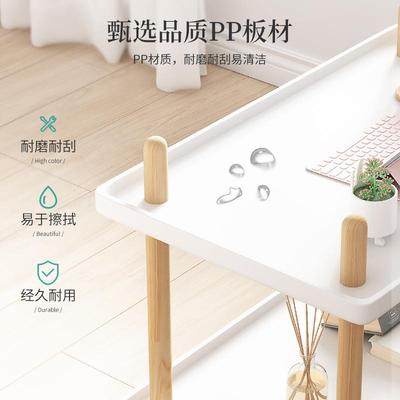 可移动小推车沙发边床边茶几双层小桌子床头柜简约实木边几角几
