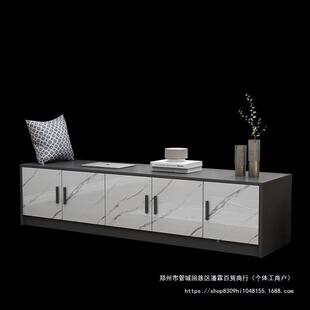 长条储可坐地柜落地矮RDN柜收柜阳台物柜组式合阳台卧室纳窗台柜