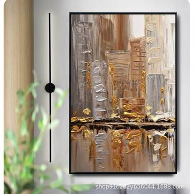 纯绘饰5253峡谷油画客厅玄立手关沙发背景体装画餐厅酒店抽象挂画