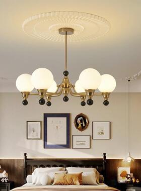 中古风客厅19474吊灯法吊式复古魔圆球卧室书房餐全厅光谱护眼豆