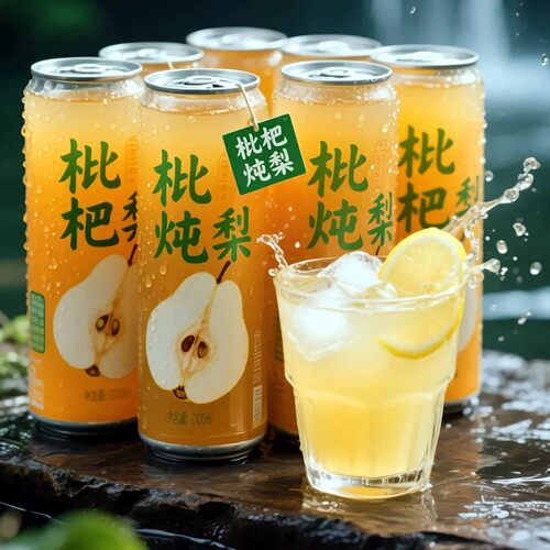 雪梨枇杷汁清润燥清火罐装饮料