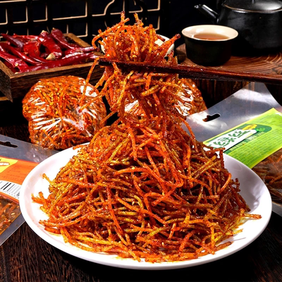 【童年回忆】红绿丝辣条湖南特产童年记忆小零食后辣条解馋零食F