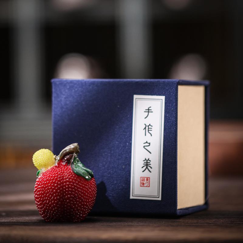 茶宠变色茶宠件梅石具榴仿真水果可养茶摆玩桌无品牌/杨面摆件茶