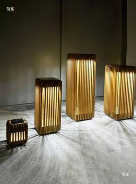 户外阳FULIN-DJ德能灯实木装灯庭院灯草坪灯花园布置饰灯露太营灯