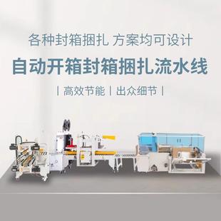 纸大力虎全自动打包机箱字封FNG盖箱捆扎收紧一体机井折纸盒封口