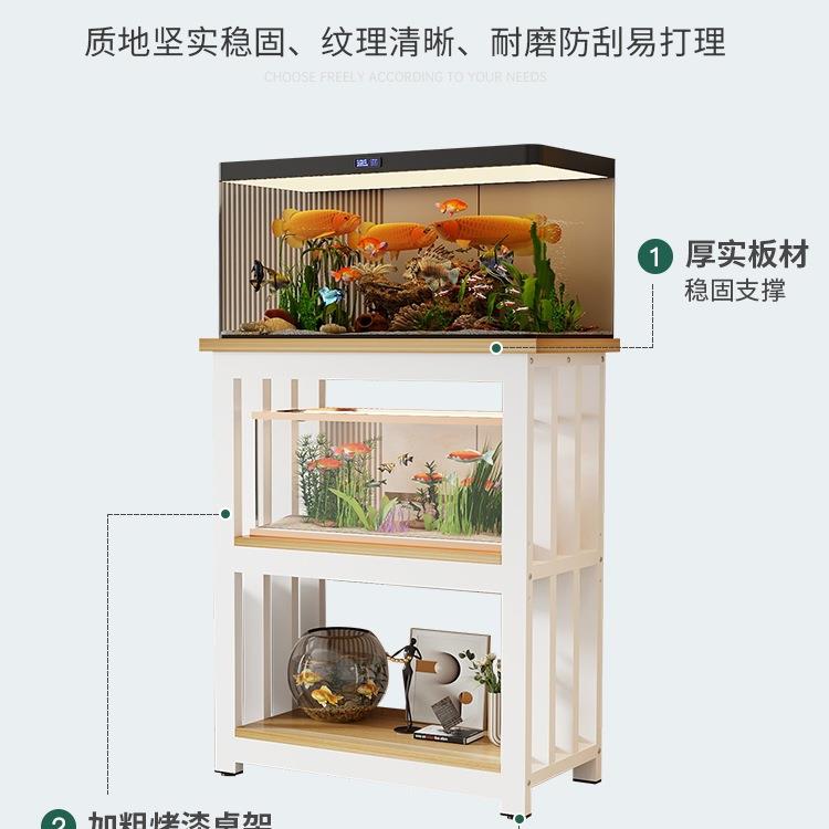 水简易家用铁客艺鱼缸架柜厅族箱鱼缸底座柜多层鱼缸柜置物架无品