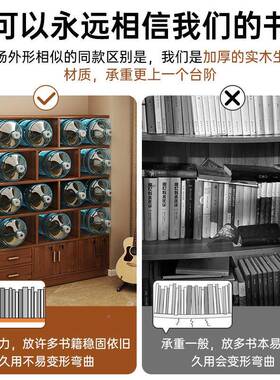 实木书柜展示柜办公室收纳柜书多储SNG物柜简易架物落地层柜子置