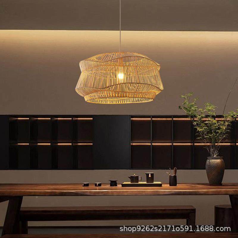 新式茶室书餐厅吊灯日式手工编中织榻藤榻米房创意编吊灯吧561台,家装灯饰光源,智能吊灯,淘宝优惠券,粉丝福利购,淘宝优惠卷