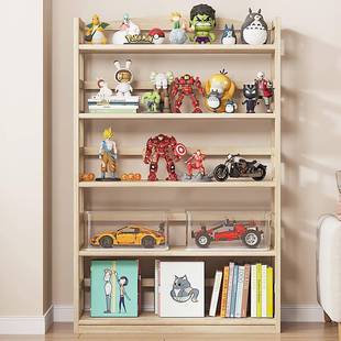 新款 实木书架柜落地书学生用客松木儿童卧室家书厅房置物架收KVA