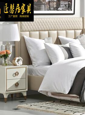 美现克1.8米美HFD-8797家人床后代白色1.5米双公主床主婚卧皮艺床