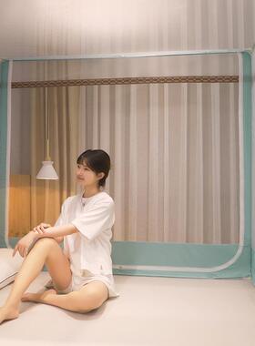 一体式防坠床QXY25027全底蚊A类帐坐床帐带支架双开全门包U蚊形拉