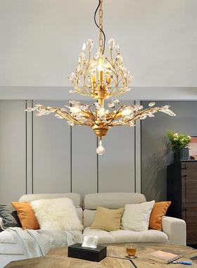 美书式乡村D0550意个性铁艺复古树枝花枝厅餐厅客房水晶创吊灯