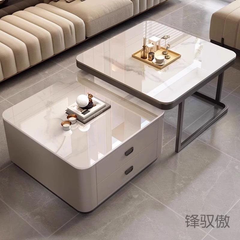 锋Y茶小1轻奢几客厅家用高端岩板桌ZK网红子极简现代户型新款正方