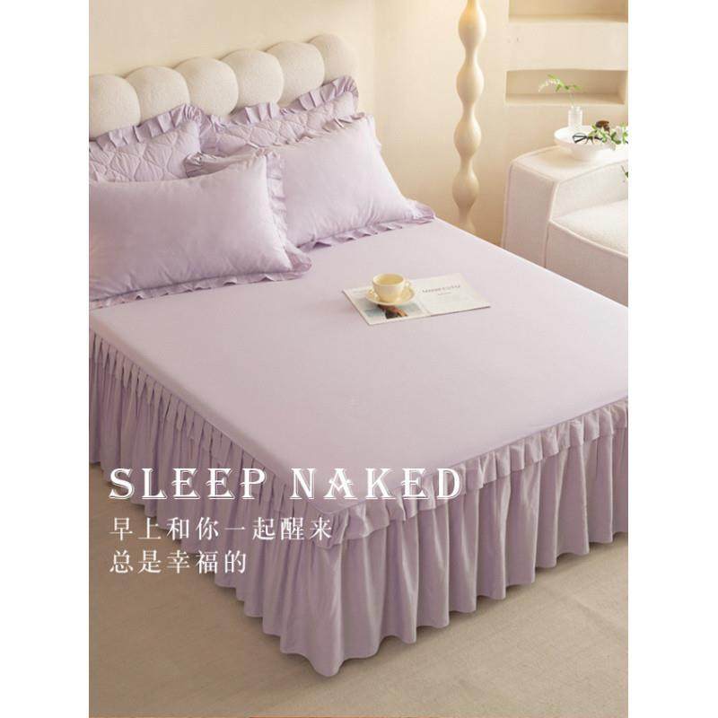 类棉公主风a床裙单XP46Bcyt件100纯全棉纯色韩式花边罩床荷叶,床上用品,床裙,淘宝优惠券,粉丝福利购,淘宝优惠卷