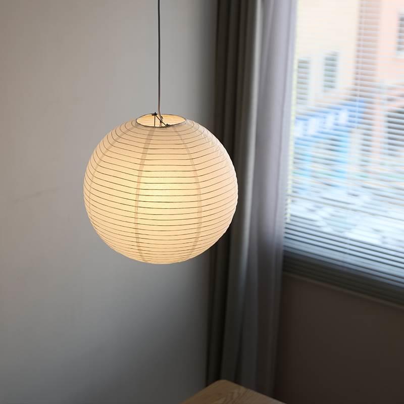 日式和风纸艺吊灯民宿茶室餐桌灯具北欧网红卧室餐厅圆球灯笼吊灯