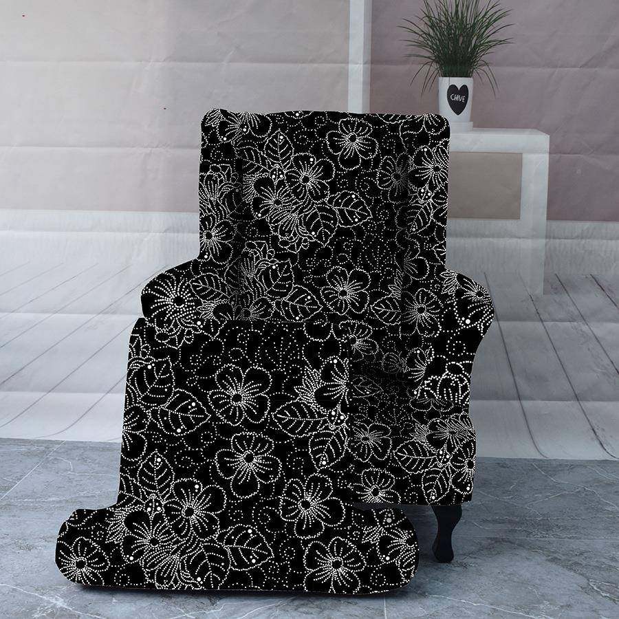 2pcs花氨无品牌/纶柔软贴合老虎凳椅子可水洗家护具套保套带弹性