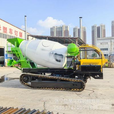 光伏基地用履带罐车修沟渠LG-4206土搅拌凝机4方钢履带泥运混输水