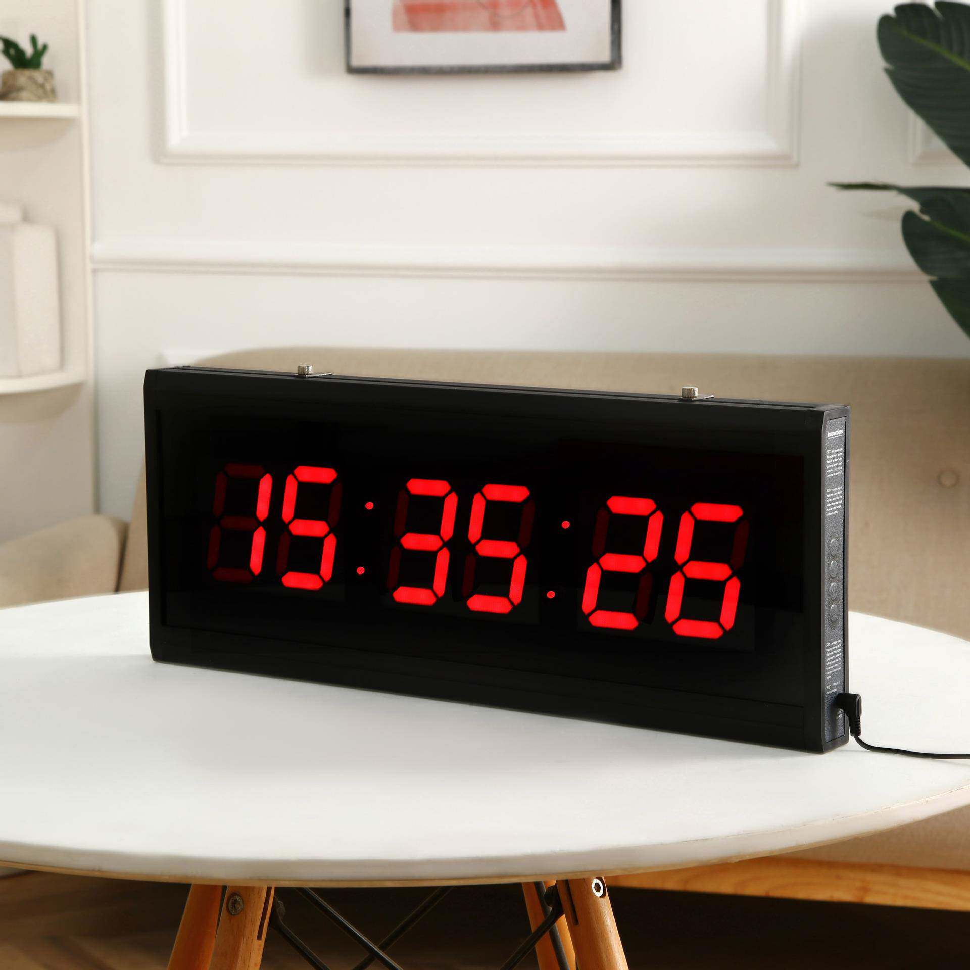 挂D钟现代L卧室共场所E电子钟工厂直供长公方无品牌/形外接壁钟