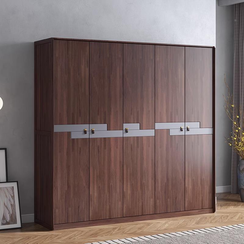 出租房柜简约推拉门衣柜家用卧室橡衣胶OOL木衣橱实北欧木衣柜