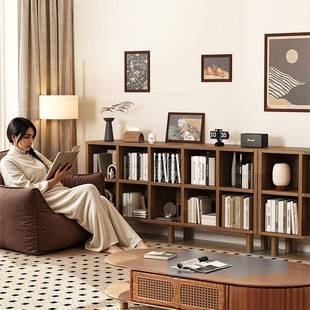 木书架落地实置物架柜子物柜靠墙组合幼格子家储用客EQL厅儿园矮