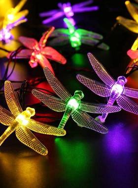 厂家串直OLF阳销LED地插太能小蜓灯昆虫防雨造型篱笆蜻装饰景观灯