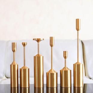 CRU摆件供铁艺复酒古厂直家电视柜工艺品欧式 摆设柜烛台六件套电