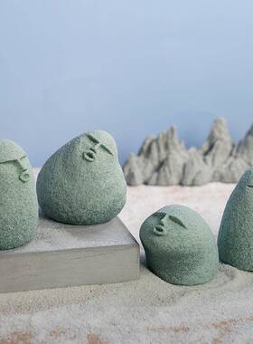 09124147青砂微景观石景流水造鱼缸摆桌件盆景创意个性工艺品面公