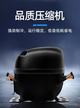 HOQ双门藏展示柜商用不锈大容量管立式铜制冷玻璃门保鲜钢冷柜冰