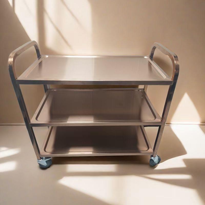 CZ-99872不锈钢餐车商用拖餐厅移动收餐车酒店饭店收碗三层手推双