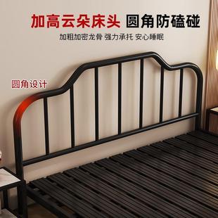 铁床双人床单白色现代约1.8米铁简床出艺租房用床架经济型1米JYV